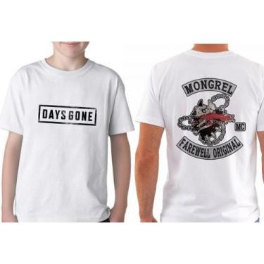 Imagem de Camiseta Infantil ou adulto Days Gone Emblema Blusa Criança todos tama
