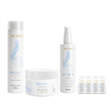 Imagem de Aneethun Hidra Shampoo, Máscara e Balm Finalizador 4 Recover