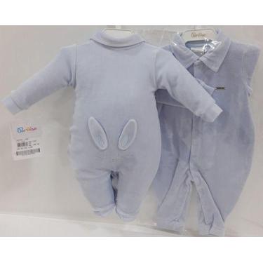 Imagem de Macacão Plush Bebê Menino Paraiso Inverno Enxoval Ref. 11807 - Paraíso