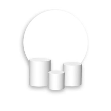 Imagem de Painel De Festa Redondo 1,50x1,50 + Trio De Capas Cilindro -  Liso Bra