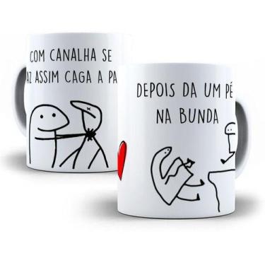 Imagem de Caneca Flork Gente Falsa Pé Na Bunda De Canalha Frases - Alabama Stamp