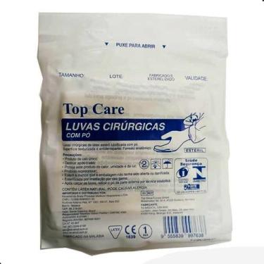 Imagem de Luva Cirúrgica de Látex Estéril Branco Com Pó Top Care, 8,0