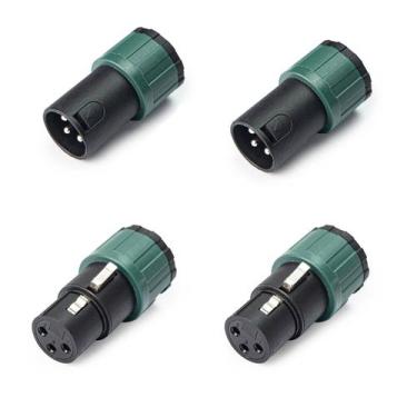 Imagem de Kit conector santo angelo xlr macho femea lowprofile 2 pares