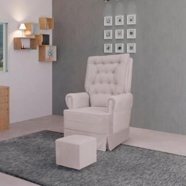 Imagem de Poltrona Amamentação Com Balanço Eloa Rose - GARIANI