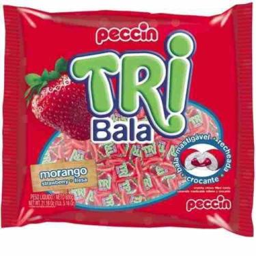 Imagem de Bala Recheada Tri Bala Sabor Morango 500gr - Peccin