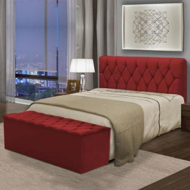 Imagem de Cabeceira Estofada Cama Box Solteiro Jade 110cm material sintético - D