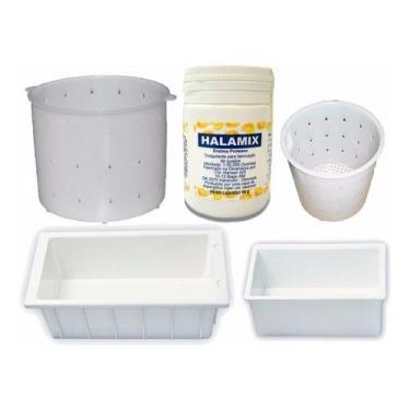 Imagem de Kit Queijo Coalho Pó 50G Com Formas Frescal E Mussarela - COMBO