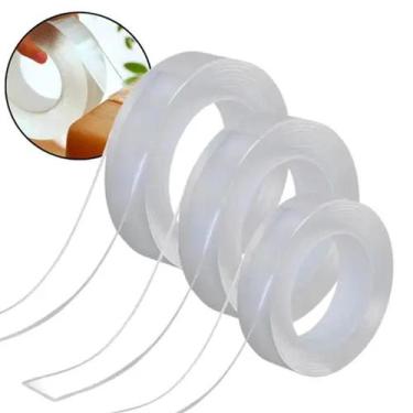 Imagem de Super Fita Mágica Nano Adesiva Dupla Face Extra Forte Lavável Transpar