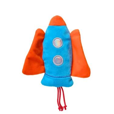 Imagem de Puffy Crew Brinquedo de pelúcia interativo para gatos, tema de viagem espacial, 12 cm, para gatos de todos os tamanhos de raças (nave espacial)