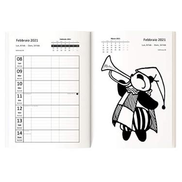 Imagem de Agenda da colorare Dikteon - Agenda settimanale e calendario/agenda mensile: Con immagini da colorare antistress, festività, fasi lunari, numero giorno e settimana, rubrica