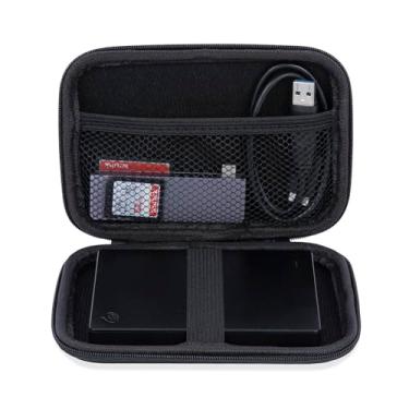 Imagem de Ginsco Capa rígida de viagem para disco rígido externo Seagate portátil 1/2TB 5TB, para disco rígido ultrafino UnionSine 500GB/1TB, capa universal para WD 1/2TB My Passport/Toshiba Canvio