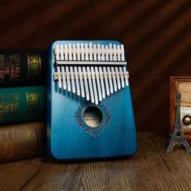 Imagem de Kalimba de 17 Teclas - Piano de Polegar em Madeira - Instrumento Music