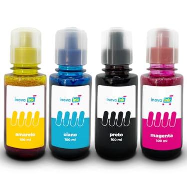 Imagem de Kit 4 Tintas Compatível Impressora 581 340ml Inova Ink