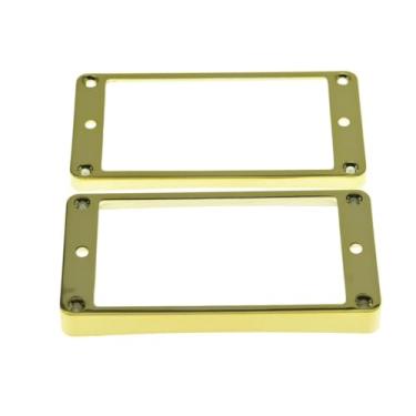 Imagem de KAISH 2 peças de anel captador Humbucker dourado moldura inferior curvada para Epiphone Les Paul