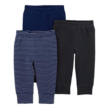 Imagem de Simple Joys by Carter's Pacote com 3 calças térmicas para bebês, Preto/Azul Escuro/Azul...