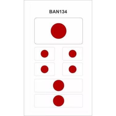 Imagem de Adesivo Kit Resinados Bandeira Japão Placa Coluna Traseira - Resitank
