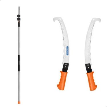 Imagem de Serrote para Poda de Galhos Altos e Cabo Extensor 5 Metros Prata Tramo