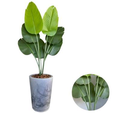 Imagem de Bananeira Artificial 7 Folhas com Vaso Cone Liso Decoração - PlantaImp
