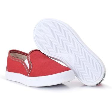 Imagem de Iate Tênis Calce Fácil Infantil Menino Menina Vermelho Frio Escritório