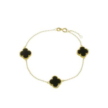 Imagem de Pulseira Feminina Trevo De Ouro 18k 750 - DR Jóias