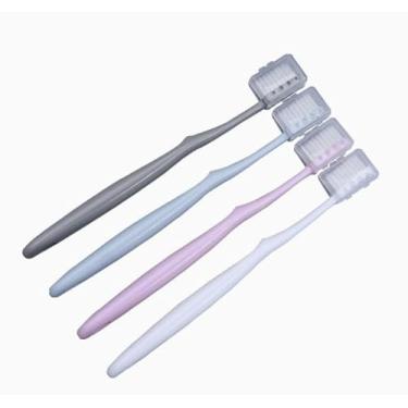 Imagem de ASEANAO Escovas de dentes macias para adultos, escovas de dentes extra macias para gengivas sensíveis, cabeça larga, manual para adultos, pacote com 4 unidades