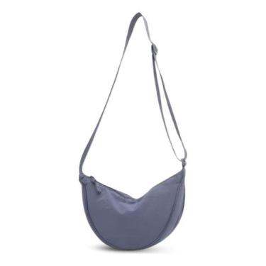 Imagem de Bolsa Feminina Transversal Média Meia Lua Tecido Espaçosa - Alwy