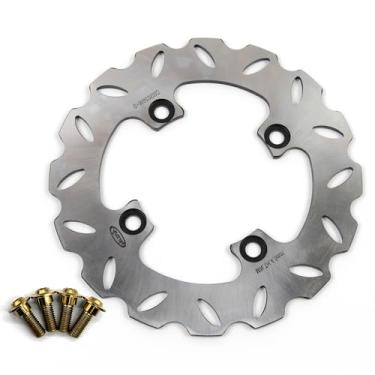 Imagem de Rotor de disco de freio traseiro com parafusos de montagem para Kawasaki Ninja ZX10R 2004-2017, Ninja ZX6R ZX600 ZX636 1998-2017, ZX9R 1998-2003, Z1000 03-06, ER6N ER6F 2006-2015, Versy.s 6500 07-14