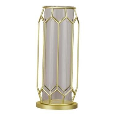Imagem de Wswqop Vaso de flor de vidro vaso decorativo vaso minimalista desktop recipiente floral para entrada para a sala de estar em casa do presente, Rhombus Grande