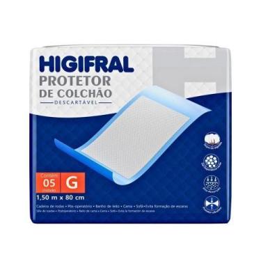 Imagem de Protetor De Colchão Descartável 1,50mx80cm 5un G  Eurofral