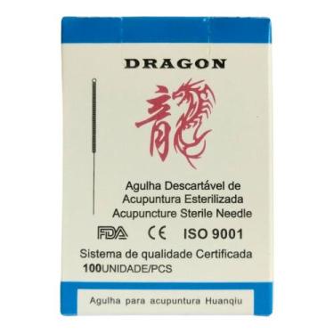 Imagem de Agulha de Acupuntura 0,25x25mm cx c/ 100 unid Dragon 