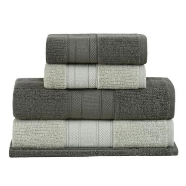 Imagem de Buddemeyer Jogo de Toalhas Melissa Extra Soft, Banho, Verde/Verde Claro, 5 peças