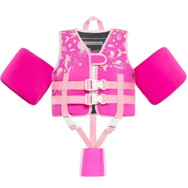 Imagem de Gogokids Boias infantis, colete de natação infantil com boias removíveis e alça de segurança ajustável de duelo para meninas e meninos de 9 a 23 kg, jaquetas flutuantes para aprender a nadar