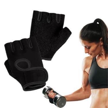 Imagem de Luva Academia de Musculação Adulto Unissex Fitness - Para Esportes Treino Crossfit Ajustável Munhequeira Par Antiderrapante Resistente Confortável Compressão Respirável Protetor Elástica Exercícios