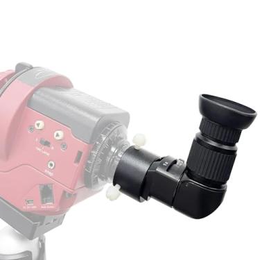 Imagem de Visualizador de ângulo reto para mira polar com adaptador de metal: alinhamento polar cristalino e fácil | Dioptria embutida (zoom 1x-2x) - visor de 90 graus para câmera de escopo localizador e
