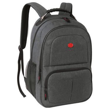 Imagem de Mochila Executiva Cinza 47x37x12 cm Clio Style Compartimento para Notebook 19"