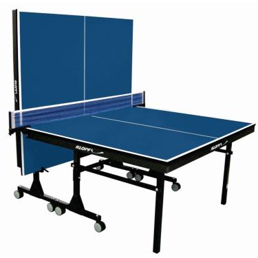 Imagem de Mesa De Ping Pong, tenis de mesa Klopf 1008 Mdf de 25mm Cor Azul, Oficial, Pés de ferro com rodizios
