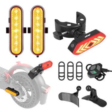 Imagem de ulip Luz de scooter com piscas de seta, controle remoto sem fio, luz recarregável por USB