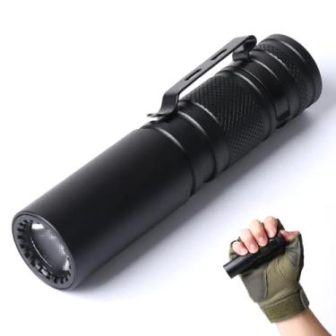 Imagem de Lanterna tática EDC 2000LM IP65 à prova d'água com 6 modos, lanterna de bolso de LED recarregável de alto lúmens, vida útil da bateria de 14 horas (2600 mAh) para uso doméstico diário, aventura