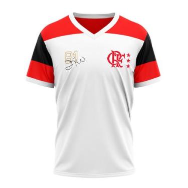 Imagem de Camisa Flamengo Retrô Mundial 1981 Zico Oficial - Braziline, G, Branco