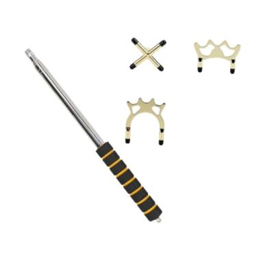 Imagem de oshhni Billiards retráteis Cue Bridge Bridge confortável Billiards portátil REST para mesa de bilhar para o clube de jogo Indoor, com 3 Cabeças de Ponte