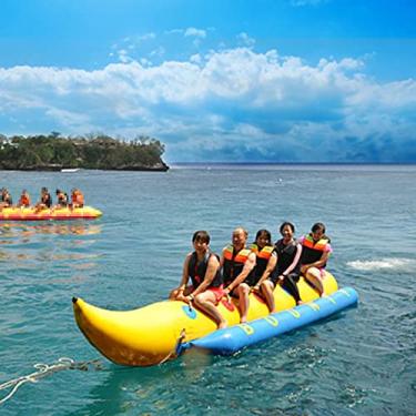 Imagem de Barco banana inflável para reboque de peixe voador, barco banana de fileira única para lazer e entretenimento aquático, equipamento de diversão, jet ski, surf, brinquedo de diversão, D (C)
