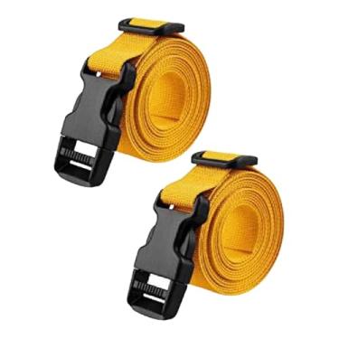 Imagem de YIJU 2PCS Golf Carrinho Bag as correias de nylon com fivela de fivela de fivela de fivela rápida Correias de fixação, Ouro