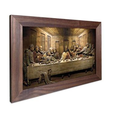 Imagem de Quadro Decorativo Religioso Jesus Santa Ceia do Senhor Sagrada Família