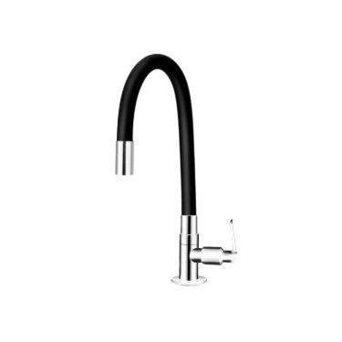 Imagem de Torneira Gourmet Flexível Cozinha Parede Parede aço Bancada Monocomand