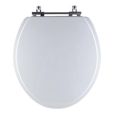 Imagem de Assento Sanitário Tampa De Vaso Branco Resina Poliester Ravena Para Bacia Deca