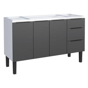 Imagem de Gabinete de Cozinha em Aço Preto 134cm Jupiter Cozimax