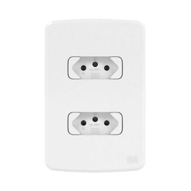 Imagem de 2 Tomadas 2P+T 10A + Placa e Suporte 4x2 Composé BR Weg