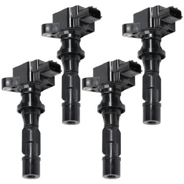 Imagem de N51WSTAR Conjunto de 4 pacotes de bobinas de ignição compatíveis com Mazda 3 6 CX7 CX-7 MX5 MX-5 Miata 2.0 2.3 2.5 L4 LF L3 L5 PE Substituição para L3G2-18-100A UF540 C1683