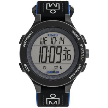 Imagem de Timex Relógio masculino Ironman T200 42 mm FastWrap - pulseira preta mostrador digital caixa preta, Preto