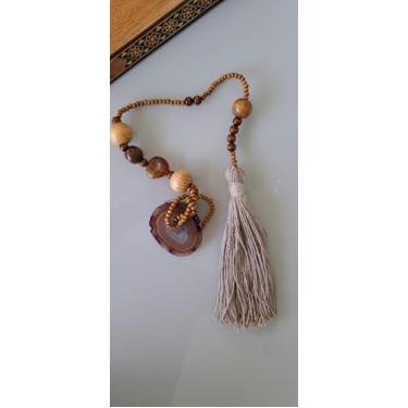 Imagem de Colar de Mesa Decorativo com pedras de Ágata